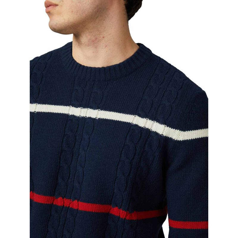 Ben Sherman Cable Stripe Crew image number 2